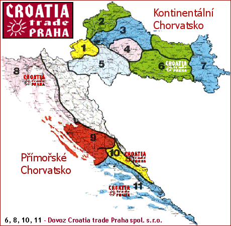 Vinohradnické oblasti Chorvatska