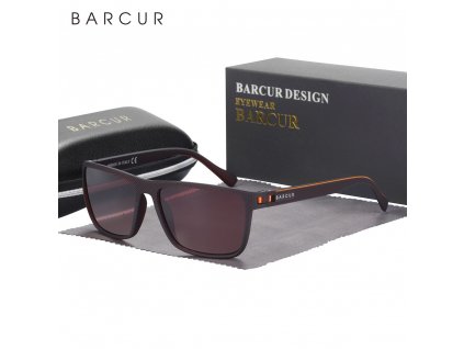 Slnečné okuliare BARCUR TR90 s UV filtrom, polarizované - hnedé
