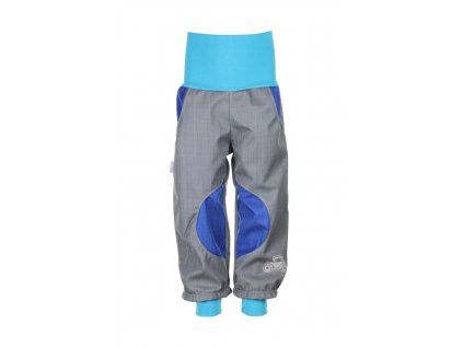 Nepromokavé softshellové kalhoty Šedo-modré