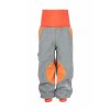 Zateplené softshellové kalhoty Šedo-oranžové