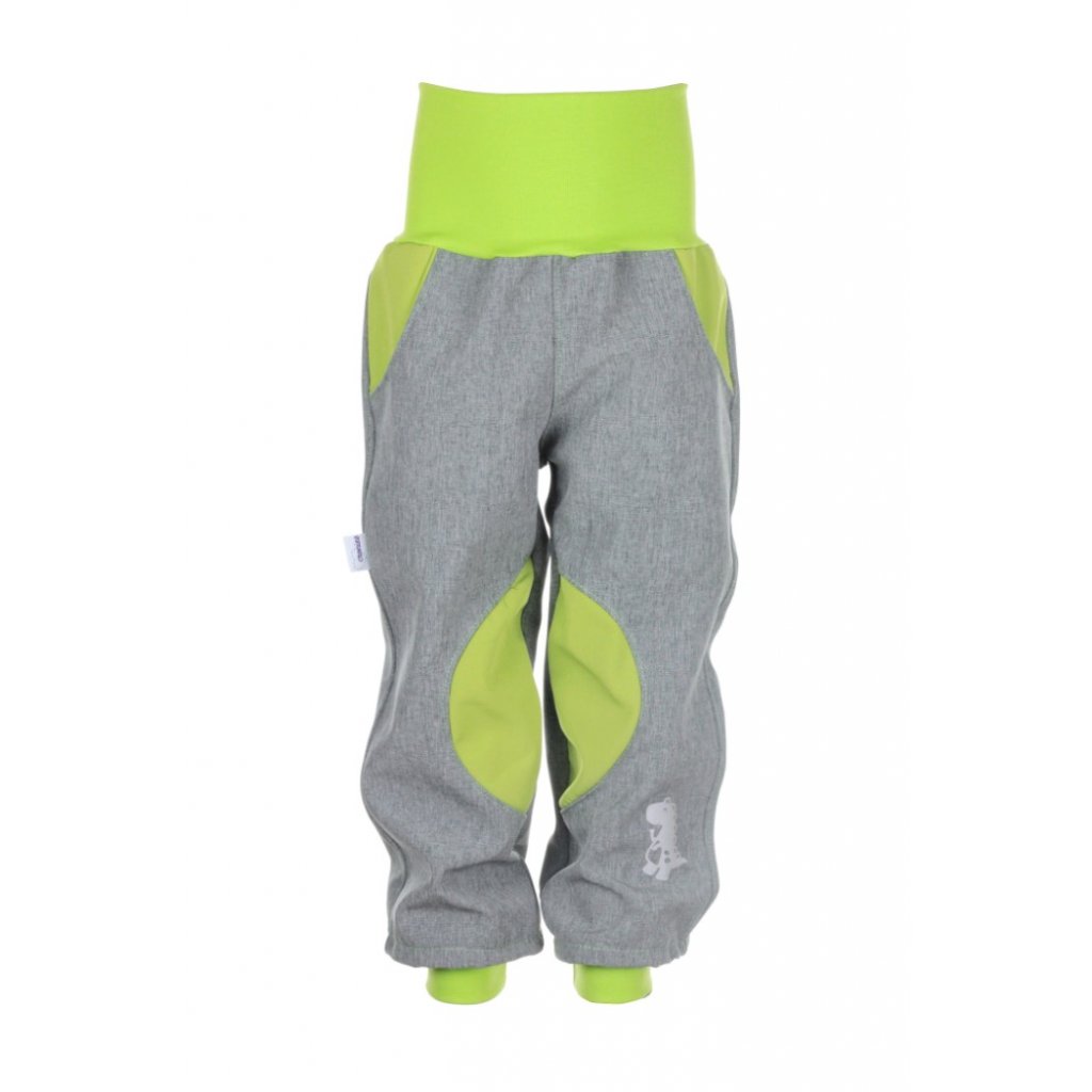 Zateplené softshellové nohavice Šedo-zelené (Velikost 98)