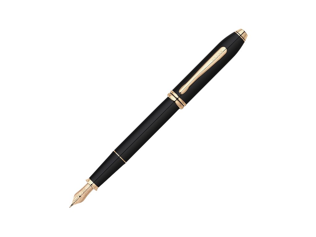 Townsend, plnicí pero, černé s pozlacením  Classic Black