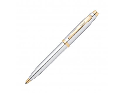 Sheaffer 100, kuličkové pero, chrome / zlatá  Chrome/Zlatá