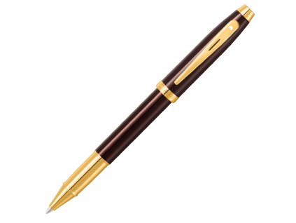 Sheaffer 100, kuličkové pero, Coffee Brown lacquer, PVD gold  Coffee Brown lacquer, PVD gold