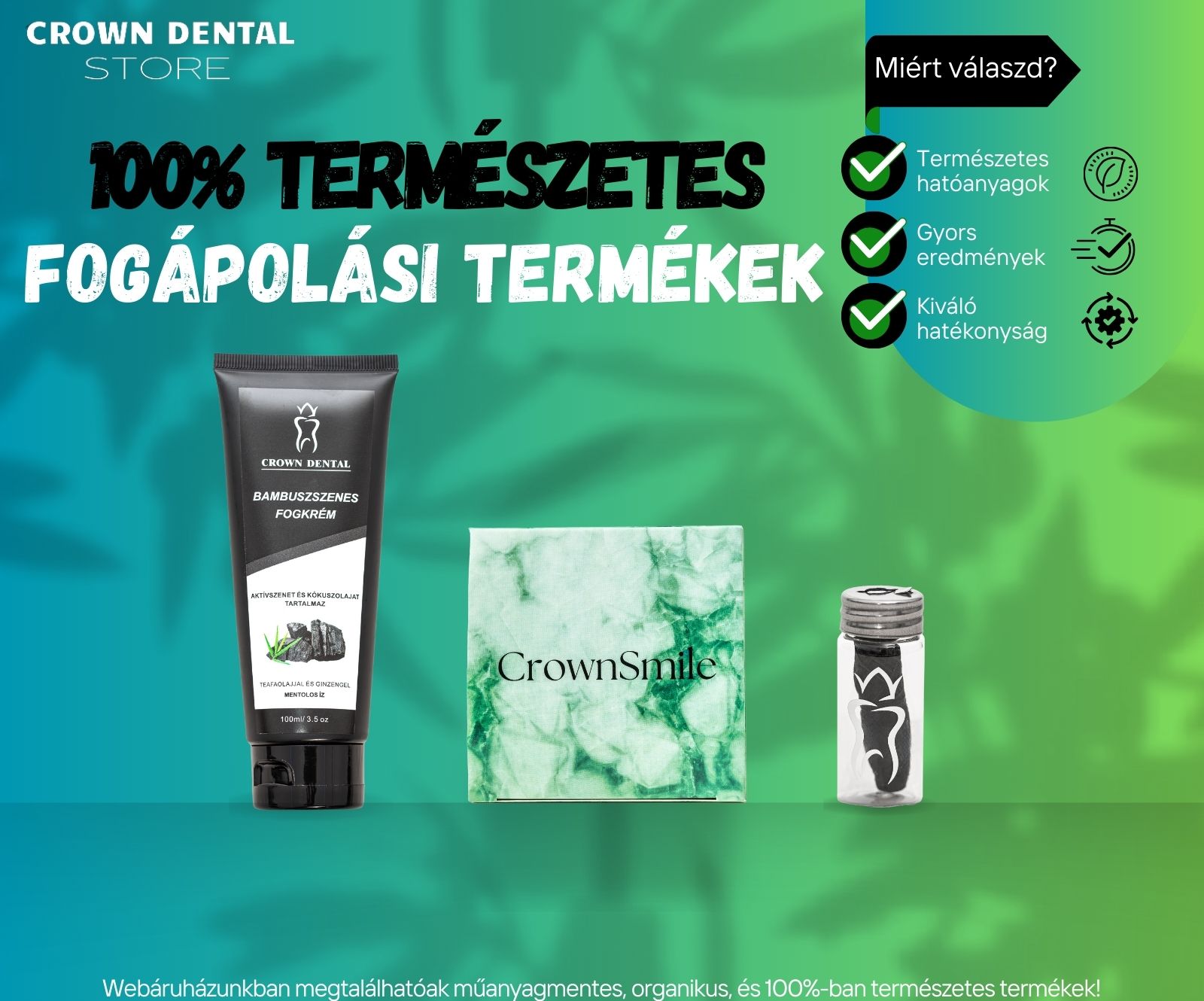 Természetes és Hatékony Fogfehérítés: A Crown Smile Fogfehérítő Csomag Teljes Körű Megoldása