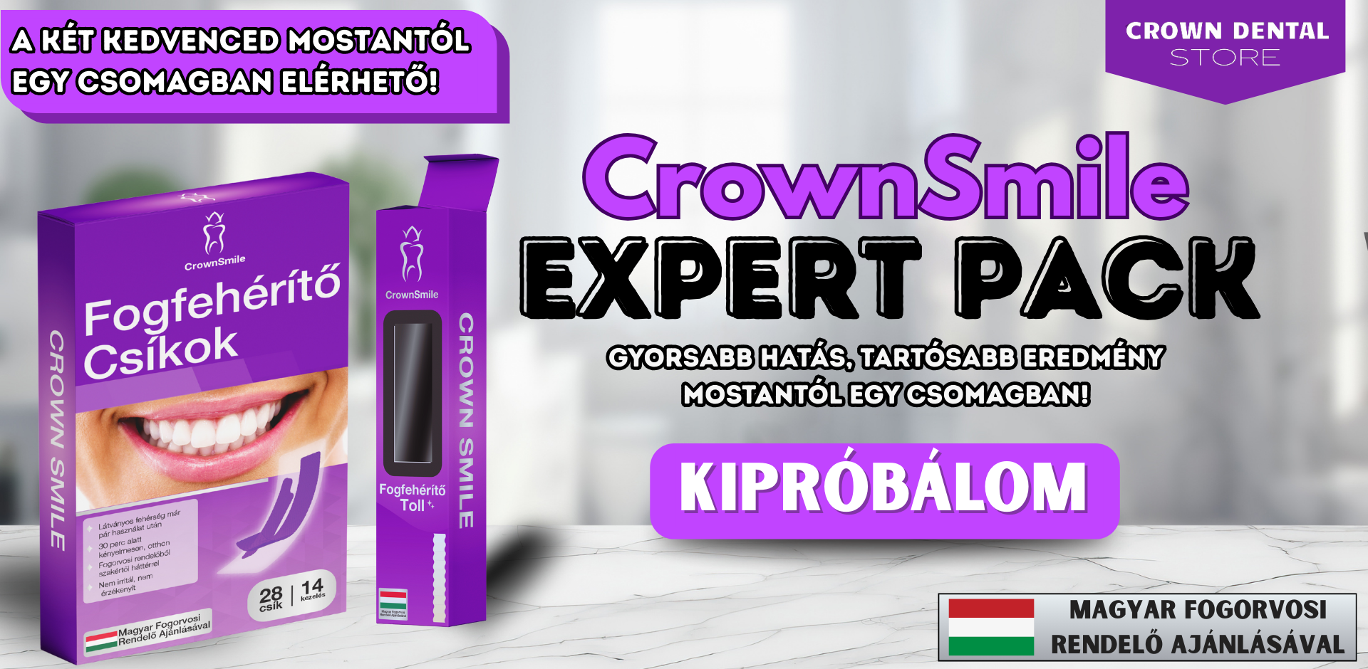 Fogfehérítő Csík + AJÁNDÉK fehérítő fogkrém!