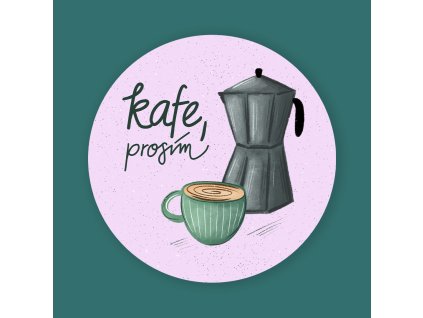 produkt nálepka kafe prosim