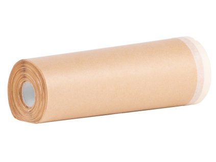 Fólia krycia Strend Pro, 180 mm, L-20 m, papierová, maliarska, s maskovacou lepiacou páskou, zakrývacia na podlahu