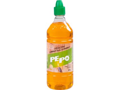 Olej PE-PO®  lampový 1000 ml, prírodný, repelentný, proti komárom, Citronella