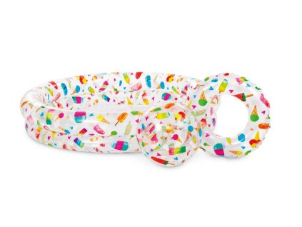 Bazénik Intex® 59460, Just so fruity Set, detský, nafukovací, koleso, lopta, 1,22x0,25 m