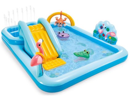 Bazén Intex® 57161, Jungle adventure play center, detský, nafukovacie detské ihrisko, 244x198x71 cm