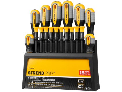 Sada skrutkovačov Strend Pro SDX72-118, 18 dielna, Torx + ploché + Phillips