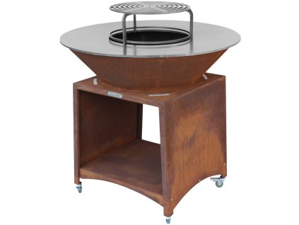 Gril Strend Pro Fiesta, prevedenie rust, oceľ, priemer 100 cm, s ohniskom