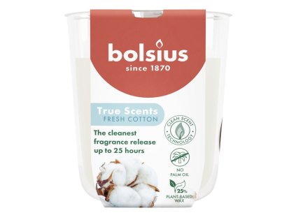 Sviečka Bolsius True Scents, čerstvá balvna, 80x73 mm, v skle