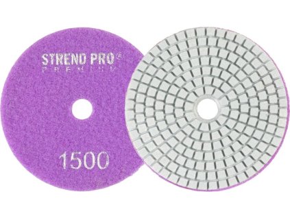 Kotúč Strend Pro Premium P1500, 100 mm, leštiaci, diamantový, suchý zips, za mokra leštenie brúsenie