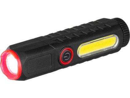Svietidlo Strend Pro Flashlight, COB LED 120 lm, 35x35x132mm, USB nabíjanie, Sellbox 10 ks