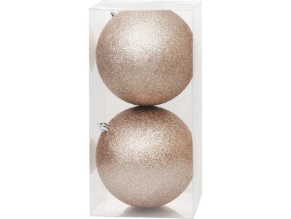 Gule MagicHome Vianoce, 2 ks, šampaň, na vianočný stromček, 12 cm