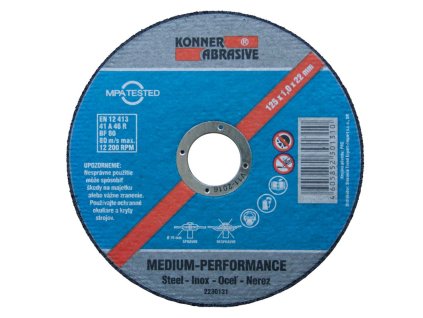 Kotúč KONNER D603 125x1,0x22 mm, rezný na kov