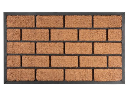 Rohožka MagicHome RBC 124, pred dvere, Brickwall, 45x75 cm, guma/kokos