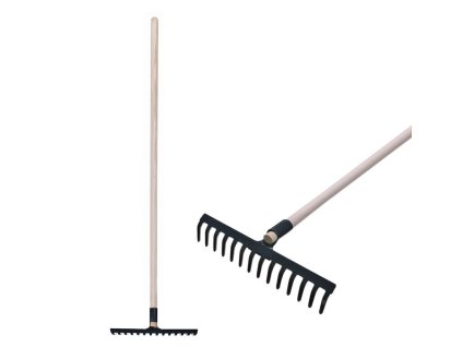 Hrable záhradné Strend Pro R105, 14 zubé, drevená násada 1600mm