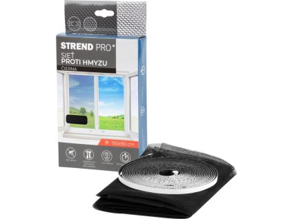 Sieť FlyScreen2 150x90 cm, proti hmyzu a komárom, na okno, čierna PE