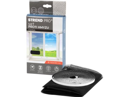 Sieť FlyScreen2 150x130 cm, proti hmyzu a komárom, na okno, čierna PE