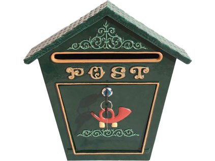 Schránka Albert 360x90x380 mm, poštová, zelená