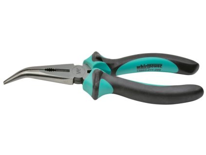 Kliešte Whirlpower® 15603-211 160 mm, vyhnuté, s dlhým nosom, Cr-V, Satin, DIN5745
