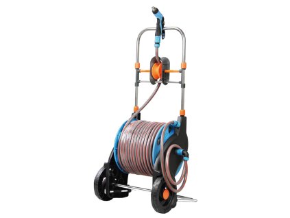 Vozík Strend Pro 5020, so záhradnou hadicou 1/2", L-50+2 m, pištoľ, spojky, adaptéry, navijač