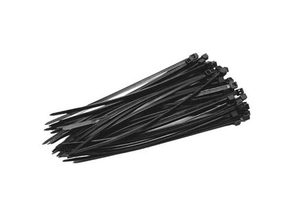 Páska sťahovacia Strend Pro CT66BL, 400x4,8 mm, 50 ks, čierna, nylon, viazacia