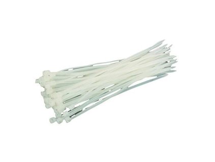 Páska sťahovacia Strend Pro CT66BW, 400x4,8 mm, 50 ks, biela, nylon, viazacia