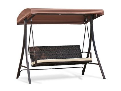 Hojdačka HURGHADA, max. 240 kg, 201x122x182 cm, záhradná, vzor ratan