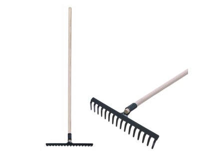 Hrable záhradné Strend Pro R105, 16 zubé, drevená násada 1600mm