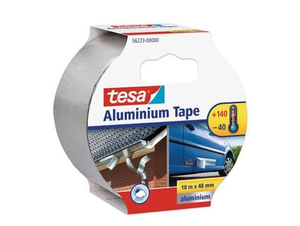Páska tesa® Aluminium, hliníková, premium, lepiaca, 50 mm, L-10 m