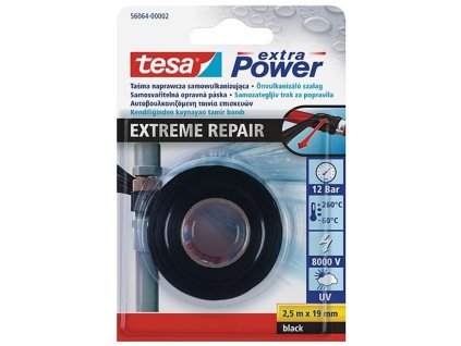 Páska tesa® Extreme Repair, samovulkanizačná, lepiaca, 19 mm, L-2.5 m
