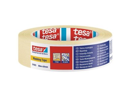 Páska tesa® PRO, maliarska, maskovacia, lepiaca, 30 mm, L-50 m