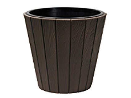 Kvetináč s vložkou WOODE 490, 54 lit., hnedý