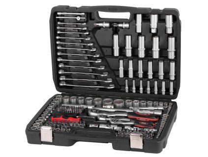 Sada náradia Strend Pro S221, 215 dielna, v kufri, 1/2"+1/4"+3/8"