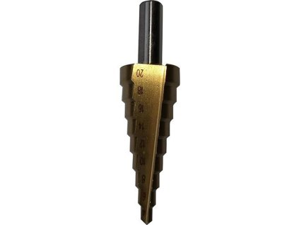 Vrták Strend Pro stupňovitý SD41, 4-20 mm, TiN, HSS rovný, do kovu