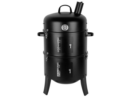 Gril Strend Pro Smoker, BBQ, na drevené uhlie, 3v1 grilovanie, údenie a vodné údenie, 440x780 mm
