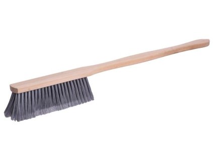 Metlička CRW BN60, nylon, predĺžená drevená rukoväť, 70 cm, mix farieb