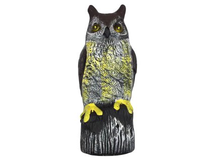 Plašič vtákov, Sova, solárna, svietiace oči, 41cm, zvuk