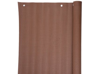 Zástena Polyratan 77 0,9x3 m, UV, 800 g/m2, hnedá, tieniaca na balkón, s okami