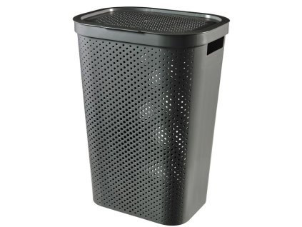 Kôš Curver® INFINITY RECYCLED 60 lit., antracit, 35x44x60 cm, na bielizeň, prádlo