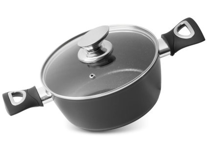 Hrniec MagicHome Black Line, 20 cm, 2100 ml, s pokrievkou