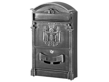 Schránka GLA-Alu, hliníková, 255x90x410 mm, poštová, antique silver