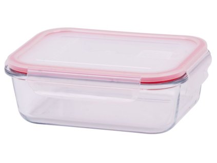 Dóza MagicHome BSG2, 1000 ml, sklenená, 200x150x60 mm, obdĺžniková, borosilikátové sklo/PP, Clip