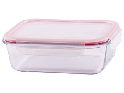Dóza MagicHome BSG2, 1500 ml, sklenená, 220x170x70 mm, obdĺžniková, borosilikátové sklo/PP, Clip