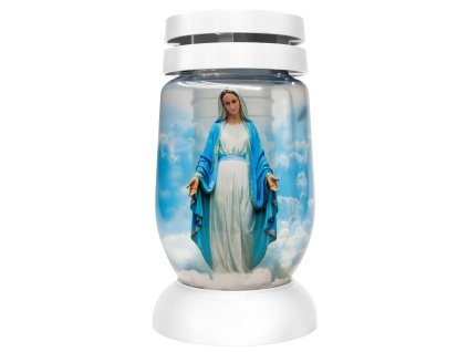 Kahanec Bolsius S02 3D Mária, 22 cm, na hrob, s náplňou 36 h