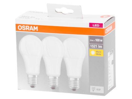 Žiarovka OSRAM® BASIC LED FR 100 (ean 9412) non-dim 13W/827 E27 2700K MULTIPACK, Star Classic A